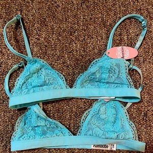 teal bralettes! size S